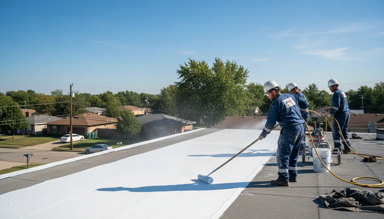 Commercial roof coating in Briggsville, AR near me